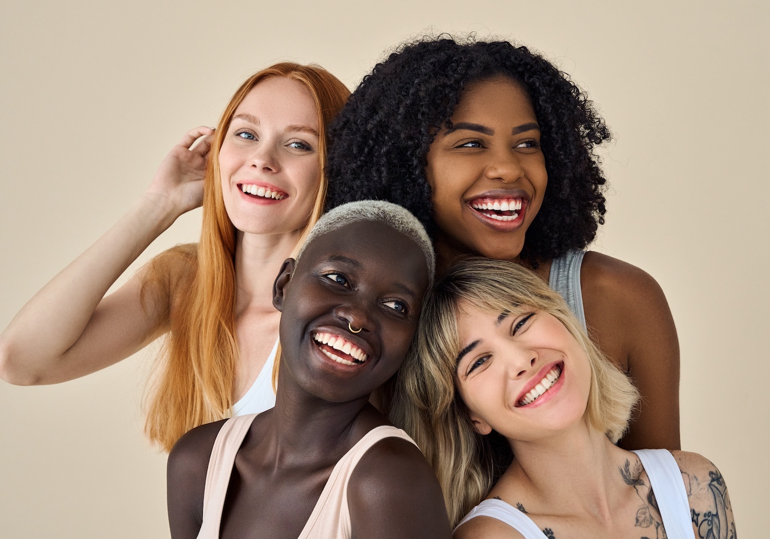 a couple of people posing for the camera