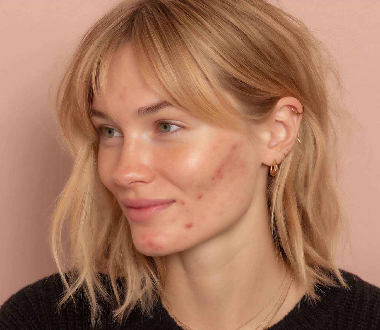 a close up of a woman