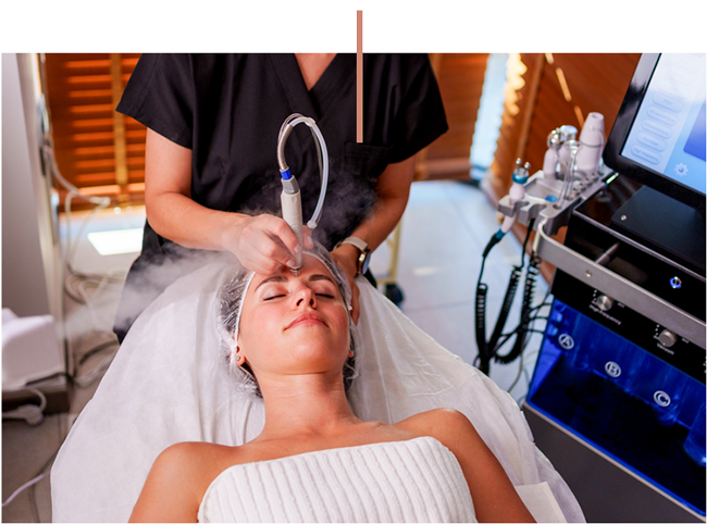 a person sitting on a table