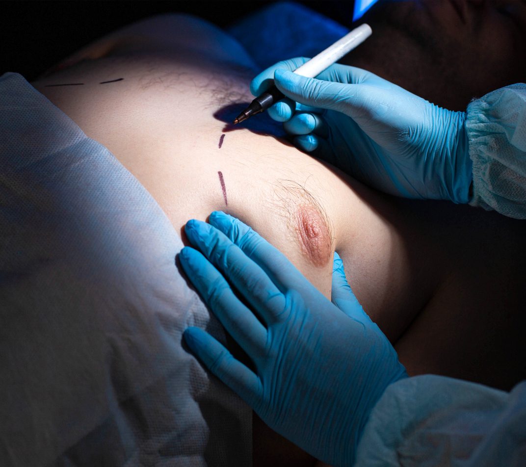 a woman in a blue shirt