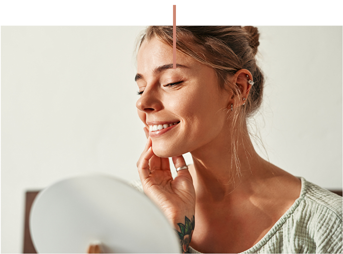 a woman smiling for the camera