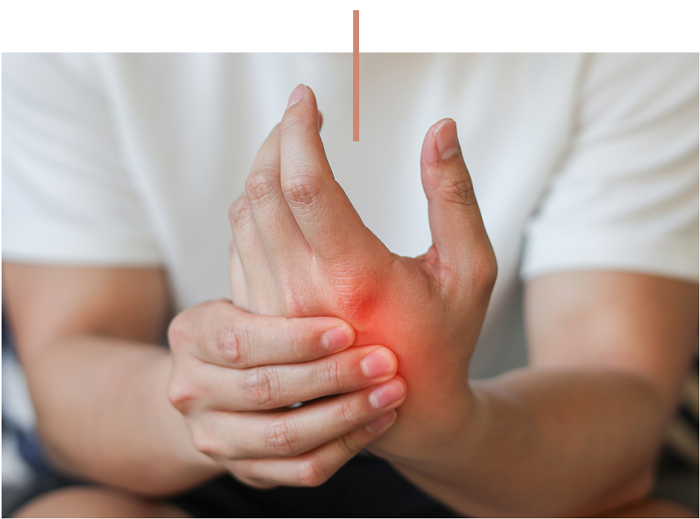 a close up of a hand