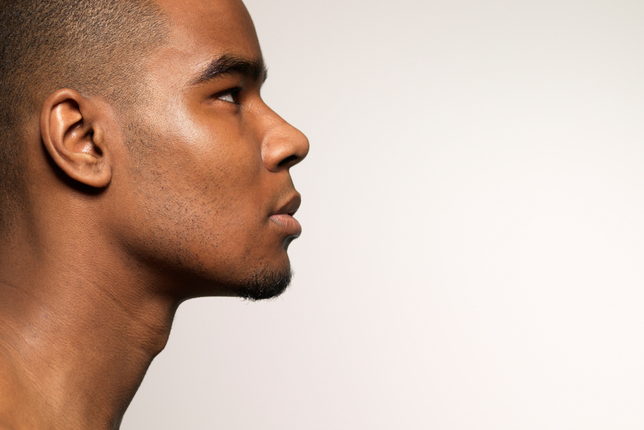 a man looking at the camera